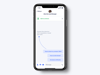 Local Manager app chat chatbot clean interface iphone messenger sketch sms text ui ux