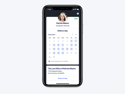 Booking calendar app booking calendar dark interaction interface ios iphone profile typography ui ux