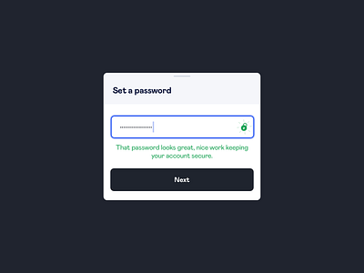 Set password componet