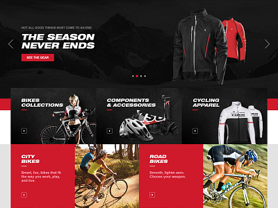 Trek Bikes bike concept design flat shop site ui web