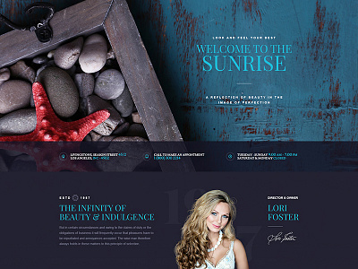Sunrise concept design luxury resort shop site spa template ui web