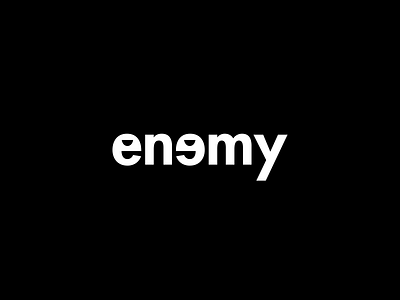Enemy brand branding creative identity inspirational logo logotype word as image