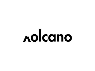 Volcano brand branding creative identity inspirational logo logotype word as image