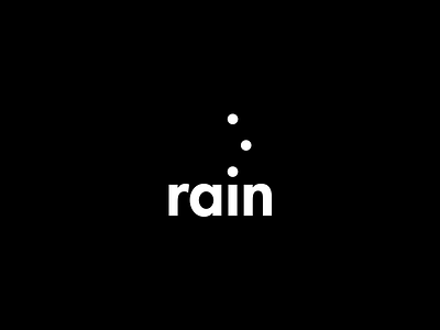 Rain brand branding creative identity inspirational logo logotype word as image