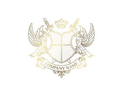 Monograms Golden Crest animation branding crest emblem flourish golden graphic design logo luxury monogram ornament restaurant royal royal border victorian vintage