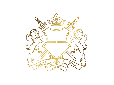 Golden Crest Emblem aesthetic antique art artwork border branding classic classic border crest design emblem golden illustration line art logo ornate frame victorian