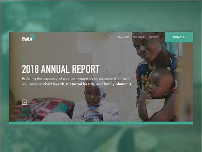 Lwala design homepage landing non profit typogaphy ui ux website