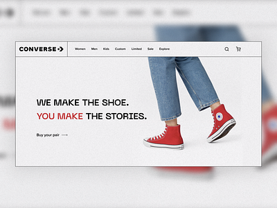 Converse concept design branding concept converse design first screen ui webdesign