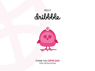 Dribbble First Shot bird clean debut dribbble first shot flat fresh new thank you welcome