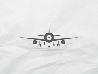 Minimal Aeroplane aeroplane brand front icon landing logo minimal view wheel