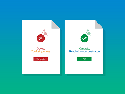 Success/Failure Messages design fail failed failure flat iconic illustrator minimal photoshop right success ui ui design wrong