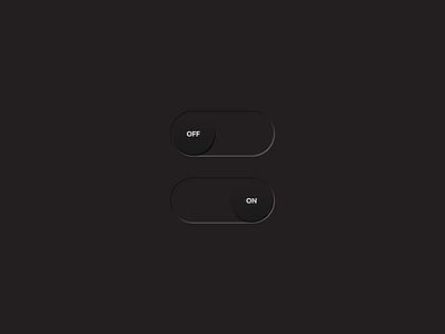 On/Off Button UI button dark design flat minimal off on switch theme ui