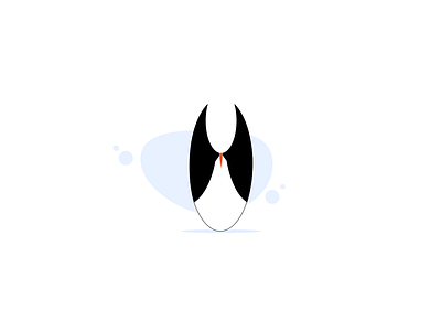 Penguin - Minimal art black branding challenge clean design flat flat design icon illustration illustrator logo minimal modern orange penguin photoshop sad ui vector