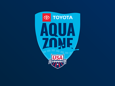 2021 Toyota Aqua Zone for Olympic Trials branding event fan zone identity logo retail sponsor sports toyota usa swimming