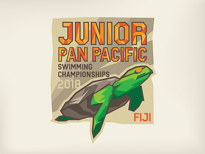 Junior Pan Pacific Championships logo animals event fiji mascot olympics sports swimming tropical turtle