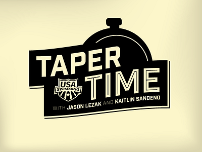 Taper Time Show Logo broadcast logo sports stopwatch swimming