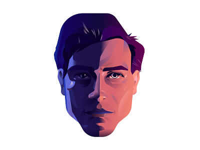 Headshot art design face illustration portrait vector