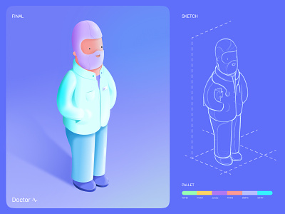 3D Doctor 3d art branding design doctor illustration interface sketch ui ux vector web