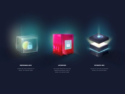 Loot Boxes 3d box branding design figma graphic design loot prize