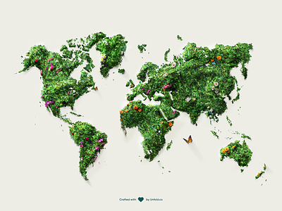 Green Planet branding graphic design green trees ui