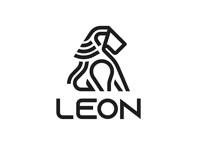 Lion Line Logo branding design figma identity illustration logo mark vector