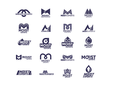 Moist Esports Logo Concepts branding design figma identity illustration logo mark vector
