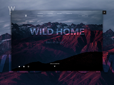 Wild Home homes interface real estate ui user interface ux website