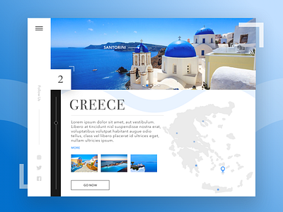Greece Travel greece interface real estate ui user interface ux website