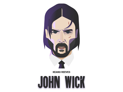 John Wick art character design film illustration keanu reeves vector