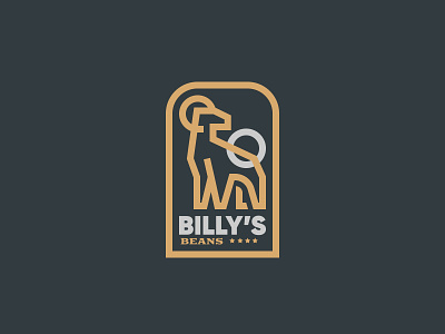 Billy's Beans Coffee art beans branding coffee design icon logo ram vector