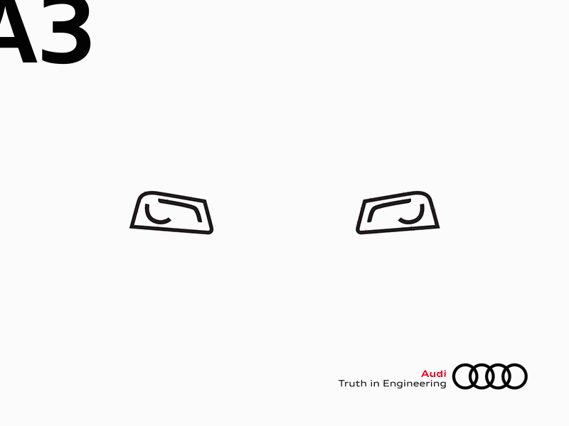 Audi Headlights Showcase brand design iconography