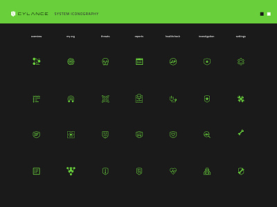 Cylance Protect system icon set