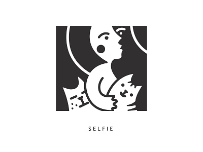 Self portrait illustration logotype self self branding self portrait selfie vector