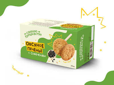 Packaging for oatmeal cookies cookie cyrillic design food packaging