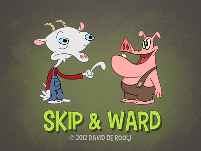 Skip & Ward Show Concept cartoon character design characters goat pig pitch show