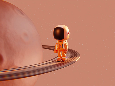 Astronaut space walk 3D 3d 3d art 3d illustration 3d render animation astronaut astronout blender character character design color design illustration isometric isro lowpoly nasa planet space space walk