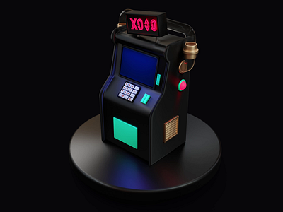Crypto ATM 3d 3d illustration animation atm blender coin coin machine color crypto crypto atm crypto coin design illustration interaction isometric lowpoly
