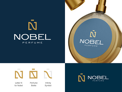 NOBEL PERFUME LOGO bottle female infinity logo letter n perfume perfumes logo