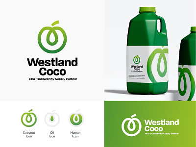WESTLAND COCO LOGO coconut logo company company logo corporate human logo logo minimalist logo oil logo