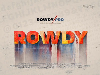 Rowdy PRO - Latin Display Typeface action adventure bollywood crime display typeface drama free font download latin noir rowdy thriller