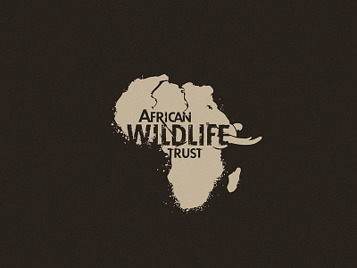 African Wildlife Trust Identity africa elephant identity logo safari tanzania visual identity wildlife