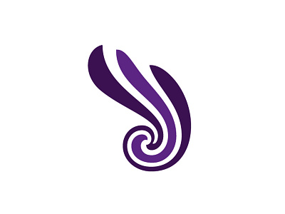 Purple Squirrel Eduventure abstract form identity logo purple squirrel