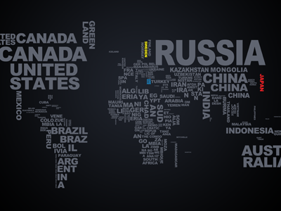 Typographic Map map print typography wallpaper