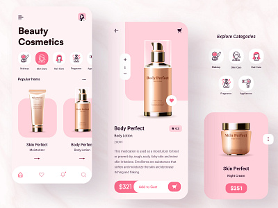 Beauty Cosmetics App designs, themes, templates and downloadable ...