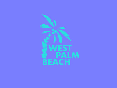 West Palm Beach Logo city design florida icon logo palm tree vector