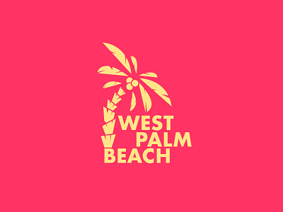West Palm Beach Logo design florida icon logo palm tree vector
