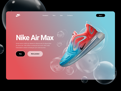 Nike Shop Concept air design footwear homepage nike shoes store shop sneakers ui ux web design