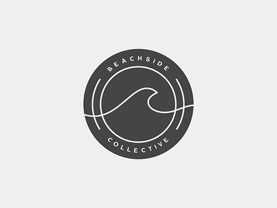 BEACHSIDE COLLECTIVE LOGO BADGE badge beach collective dove illustration logo logo design logodesign logotype waves