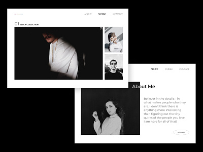 Photography Website Exploration about black and white clean design figma layout minimal minimalist photography portfolio ui ux web white work