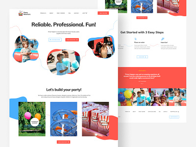 Bounce House Landing Page bounce bounce house branding colors design figma graphics hero illustration landing landing page landing page hero logo party playful shapes ui ux web